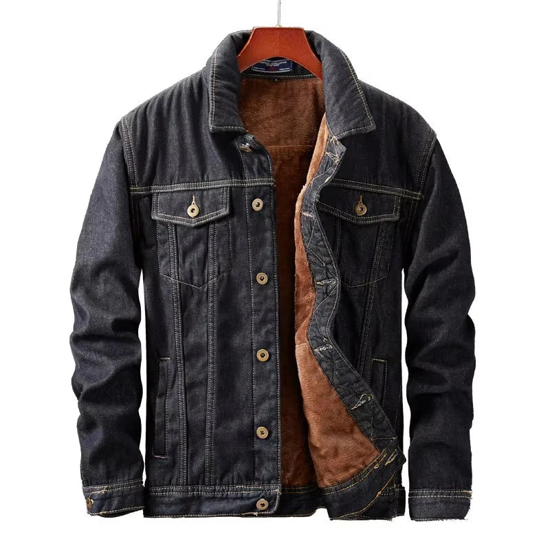 Retro Denim Moto Jacket